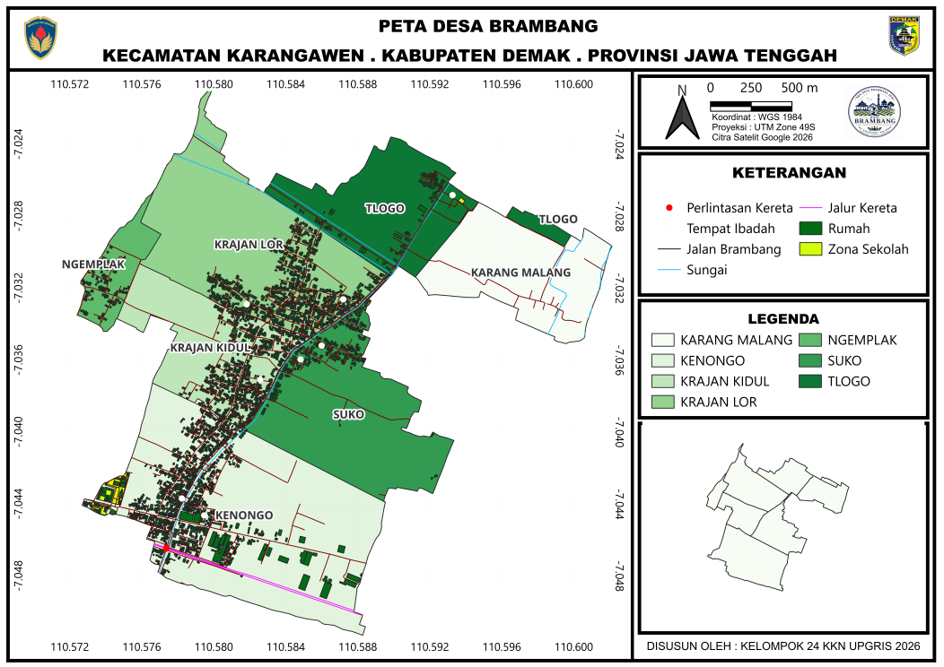 Peta Cetak Desa Brambang